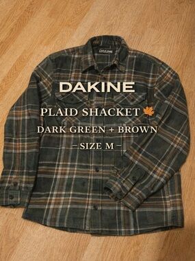 Dakine Dark Green & Brown Plaid Lightweight Shacket